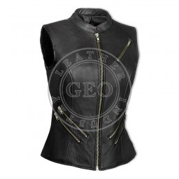 Leather Motorcycle Vests for Ladies
